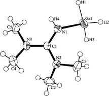 Graphical abstract: 1,1,3,3-Tetramethylguanidine–gallane, (Me2N)2CN(H)·GaH3: an unusually strongly bound gallane adduct