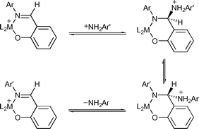 Graphical abstract: Synthesis and ligand exchange reactions of P2Pd(ii) and P2Pt(ii) salicylaldimates