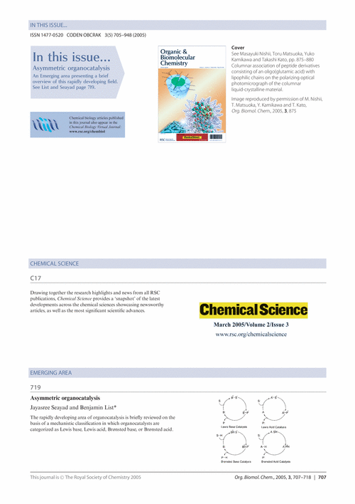 Contents Organic & Biomolecular Chemistry (RSC Publishing)