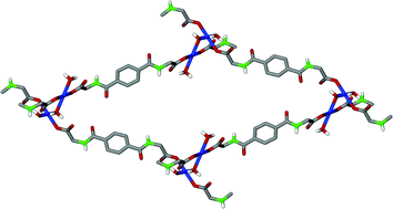 Graphical abstract: Interpenetrated networks from a novel nanometer-sized pseudopeptidic ligand, bridging water, and transition metal ions with cds topology