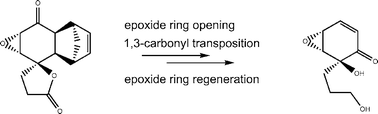 Graphical abstract: Synthesis of a 4,5-epoxy-2-cyclohexen-1-one derivative via epoxide ring opening, 1,3-carbonyl transposition and epoxide ring regeneration: a synthetic study on a scyphostatin analogue