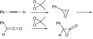 Graphical abstract: The dimethyldioxirane-mediated oxidation of phenylethyne