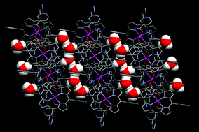 Graphical abstract: Supramolecular self-assembly of tin(iv) porphyrin channels stabilizing single-file chains of water molecules