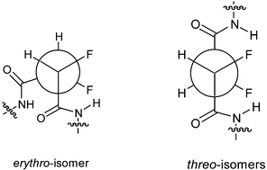 Graphical abstract: The vicinal F–C–C–F moiety as a tool for influencing peptide conformation