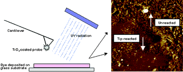 Graphical abstract: Current-less photoreactivity catalyzed by functionalized AFM tips