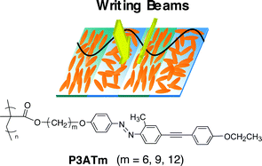 Graphical abstract: Highly birefringent liquid-crystalline polymers for photonic applications: synthesis of liquid-crystalline polymers with side-chain azo-tolane mesogens and their holographic properties