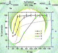 Graphical abstract: Hydrogenation in supercritical 1,1,1,2 tetrafluoroethane (HFC 134a)