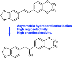 Graphical abstract: Regiochemical control of the catalytic asymmetric hydroboration of 1,2-diarylalkenes