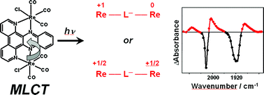 Graphical abstract: Picosecond time-resolved infrared spectroscopic investigation into electron localisation in the excited states of Re(i) polypyridyl complexes with bridging ligands