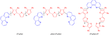 Graphical abstract: Synthesis and electronic properties of series of oligothiophene-[1,10]phenanthrolines