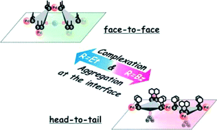 Graphical abstract: Aggregation of thioether-substituted subphthalocyanines with palladium(ii) at the toluene–water interface