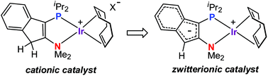 Graphical abstract: New bidentate cationic and zwitterionic relatives of Crabtree's hydrogenation catalyst