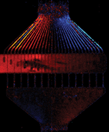 Graphical abstract: Monitoring of fluid motion in a micromixer by dynamic NMR microscopy