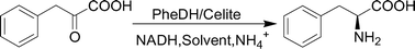 Graphical abstract: Engineered phenylalanine dehydrogenase in organic solvents: homogeneous and biphasic enzymatic reactions