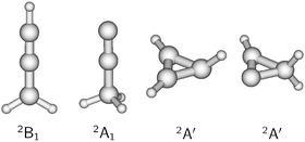 Graphical abstract: Ab initio calculation of electronic absorption spectra and ionization potentials of C3H3 radicals