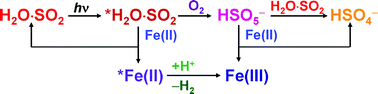 Graphical abstract: Kinetics of the light-driven aqueous autoxidation of sulfur(iv) in the absence and presence of iron(ii)
