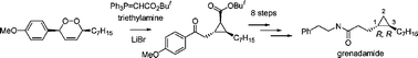 Graphical abstract: The first total synthesis of natural grenadamide