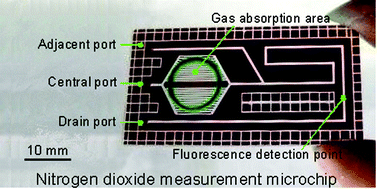 Graphical abstract: Development and optimization of a lab-on-a-chip device for the measurement of trace nitrogen dioxide gas in the atmosphere