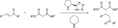 Graphical abstract: Asymmetric organocatalytic conjugate addition of malonates to enones using a proline tetrazole catalyst