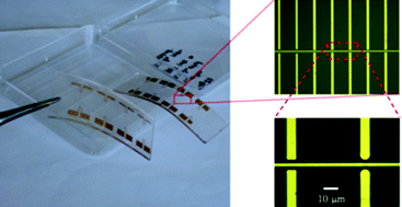 Graphical abstract: Reliable fabrication method of transferable micron scale metal pattern for poly(dimethylsiloxane) metallization