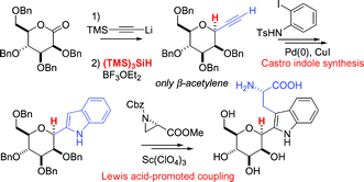 Graphical abstract: Synthesis of β-analogues of C-mannosyltryptophan, a novel C-glycosylamino acid found in proteins