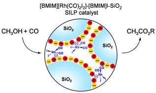 Graphical abstract: First application of supported ionic liquid phase (SILP) catalysis for continuous methanol carbonylation