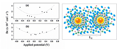 Graphical abstract: Investigation of interparticle interactions of larger (4.63 nm) monolayer protected gold clusters during quantized double layer charging