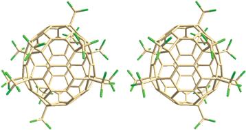Graphical abstract: Preparation, crystallographic characterization and theoretical study of two isomers of C70(CF3)12
