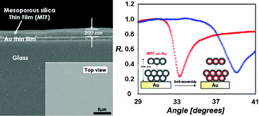 Graphical abstract: Mesoporous silica thin films as a spatially extended probe of interfacial electric fields for amplified signal transduction in surface plasmon resonance spectroscopy
