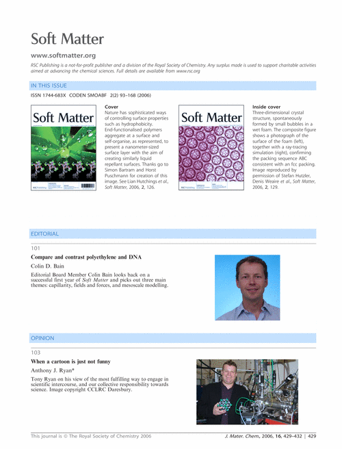 Soft Matter issue 2 contents pages – free access to J. Mater. Chem. subscribers