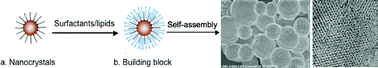 Graphical abstract: Ordered nanocrystal/silica particles self-assembled from nanocrystal micelles and silicate