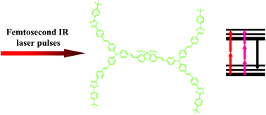 Graphical abstract: Degenerate two-/three-photon absorption and optical power-limiting properties in femtosecond regime of a multi-branched chromophore