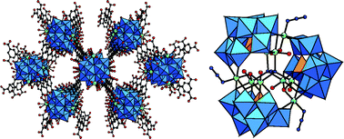 Graphical abstract: Functionalization of polyoxometalates by carboxylato and azido ligands: macromolecular complexes and extended compounds