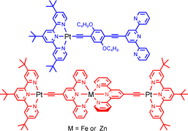 Graphical abstract: Terpyridine-platinum(ii) acetylide complexes bearing pendent coordination units