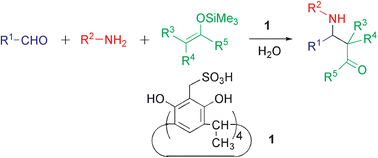 Graphical abstract: Mannich-type reactions in water using anionic water-soluble calixarenes as recoverable and reusable catalysts