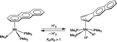 Graphical abstract: A normal equilibrium isotope effect for oxidative addition of H2 to (η6-anthracene)Mo(PMe3)3