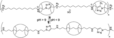 Graphical abstract: pH-Responsive polypseudorotaxane synthesized through cucurbit[6]uril catalyzed 1,3-dipolar cycloaddition