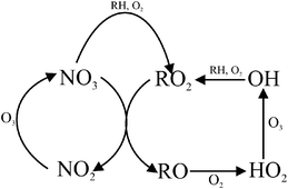 Graphical abstract: Kinetic studies of reactions of the nitrate radical (NO3) with peroxy radicals (RO2): an indirect source of OH at night?