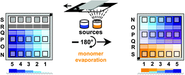 Graphical abstract: Combinatorial methods for the optimization of the vapor deposition of polyimide monomers and their polymerization