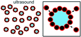 Graphical abstract: Sonochemical nanosynthesis at the engineered interface of a cavitation microbubble