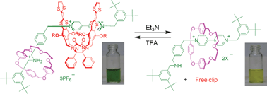 Graphical abstract: Reading the operation of an acid/base-controllable molecular switch by naked eye