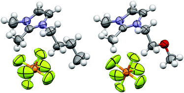 Graphical abstract: Alkyl vs. alkoxy chains on ionic liquid cations