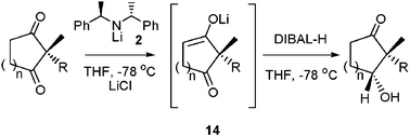 Graphical abstract: Chiral base mediated transformation of cyclic 1,3-diketones