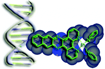 Graphical abstract: Luminescence of a Pt(ii) complex in the presence of DNA. Dependence of luminescence changes on the interaction binding mode