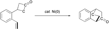 Graphical abstract: Nickel-catalysed intramolecular alkene insertion into cyclobutanones
