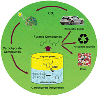 Graphical abstract: Production of 5-hydroxymethylfurfural and furfural by dehydration of biomass-derived mono- and poly-saccharides