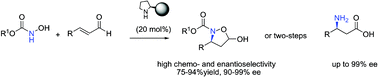 Graphical abstract: Organocatalytic asymmetric 5-hydroxyisoxazolidine synthesis: A highly enantioselective route to β-amino acids