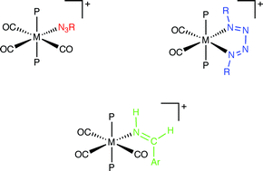 Graphical abstract: Reactions of manganese and rhenium complexes with organic azides: preparation of tetraazabutadiene derivatives