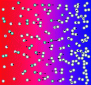 Graphical abstract: Transport properties of 2F ⇄ F2 in a temperature gradient as studied by molecular dynamics simulations