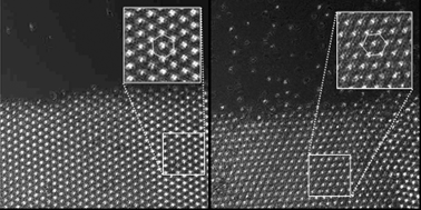 Graphical abstract: In situ observations of the self-assembling process of colloidal crystalline arrays
